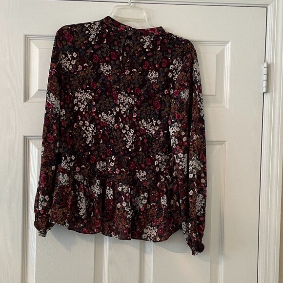 Loft long sleeve floral blouse size medium great condition - Picture 2 of 4